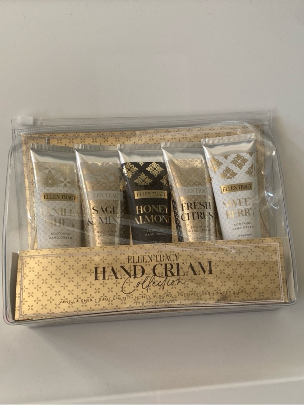 Ellen Tracy Hand Cream Gift Set - Gold, Black, White